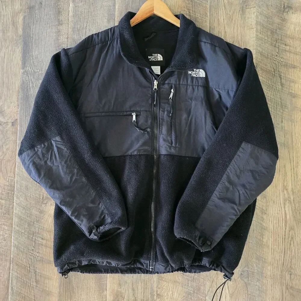 Vtg 90s The North Face Denali Jacket Mens XXL Black Polartec Fleece Full Zip